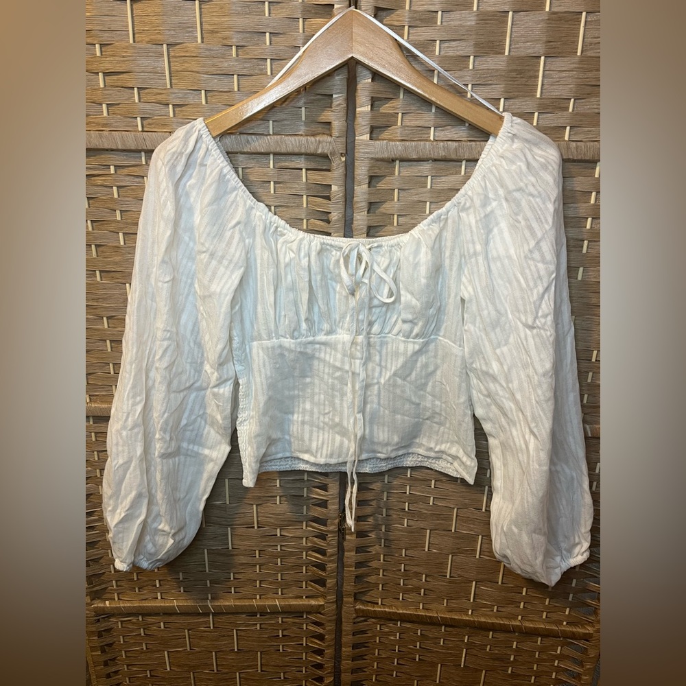 GRADE & GATHER Long sleeve peplum blouse